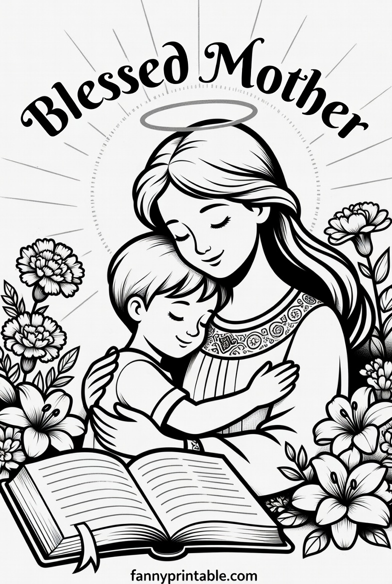 Christian Mother's Day Coloring Pages Free Printable (2)