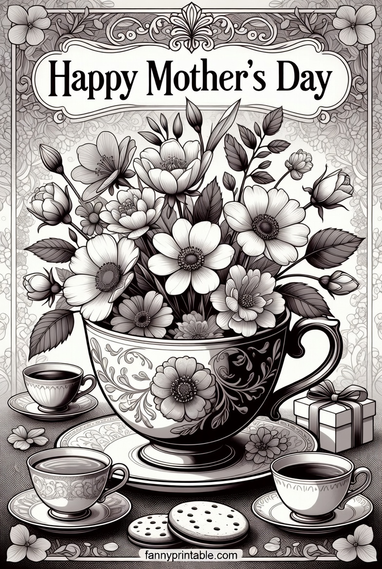 Coloring Pages Mother's Day - Fanny Printable (4)
