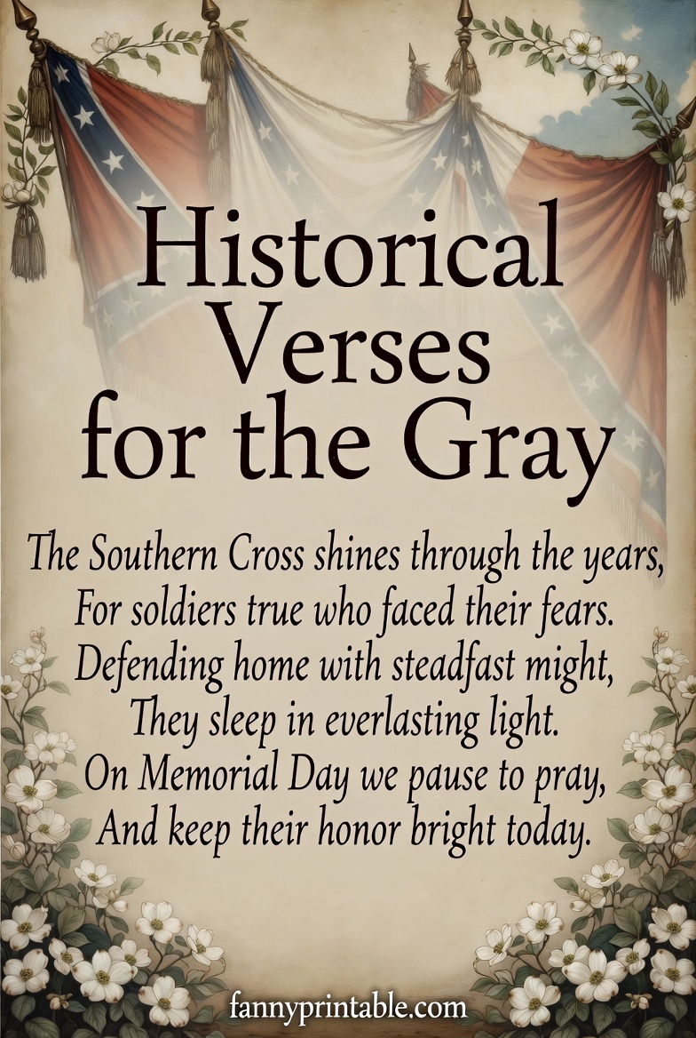 Confederate Memorial Day Poems and Historical Verses FannyPrintable (4)