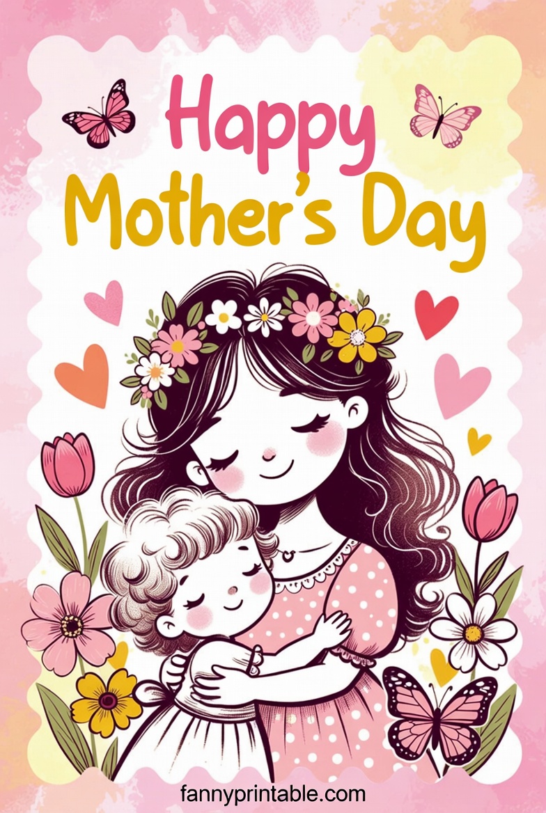 Cute Mother's Day Card - Fanny Printable (1)