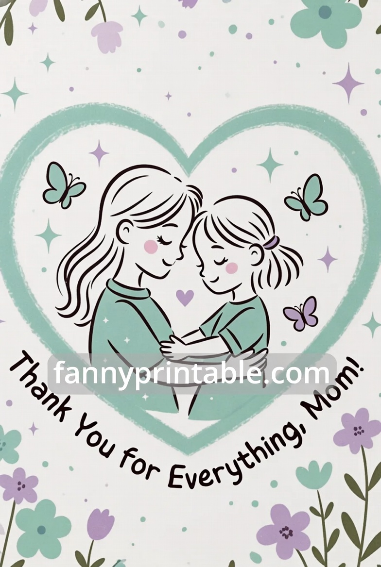 Cute Mother's Day Card - Fanny Printable (2)