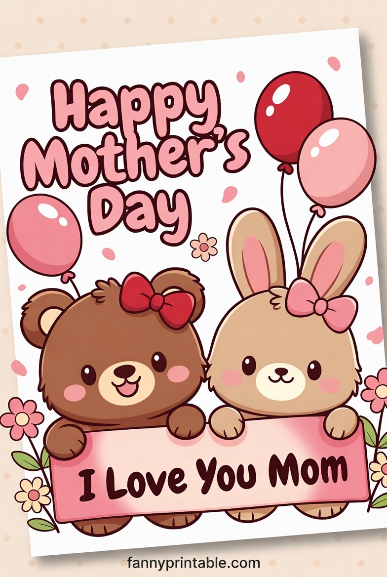 Cute Mother's Day Card - Fanny Printable (3)