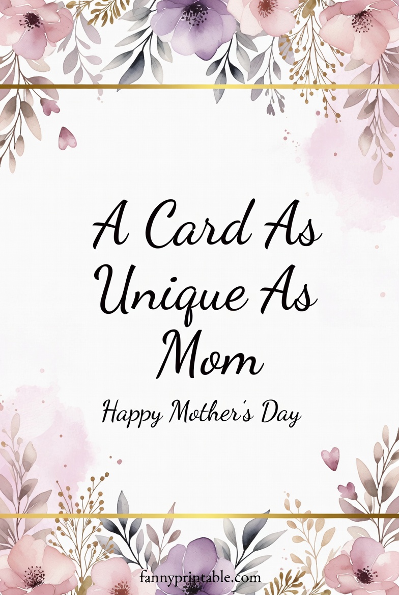 Design A Card As Unique As Mom - Fanny Printable (2)