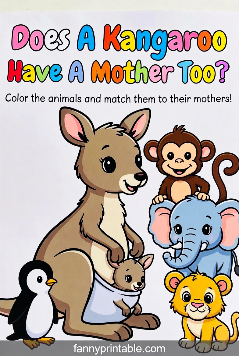 Does A Kangaroo Have A Mother Too Printable Activities (1)