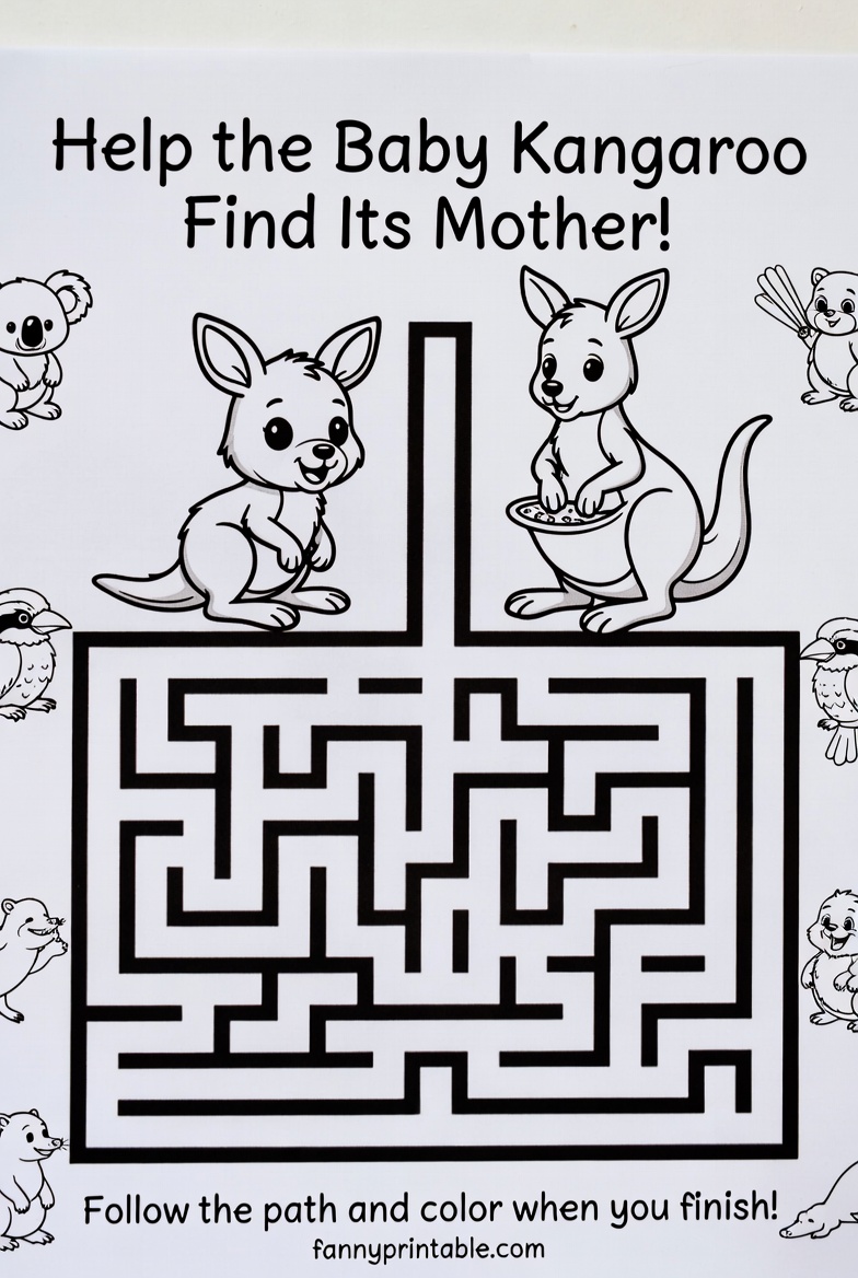 Does A Kangaroo Have A Mother Too Printable Activities (2)