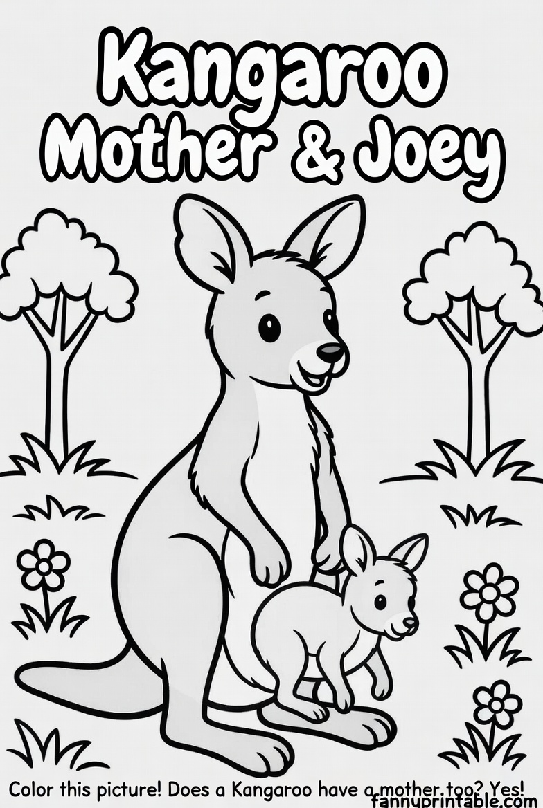 Does A Kangaroo Have A Mother Too Printable Activities (4)