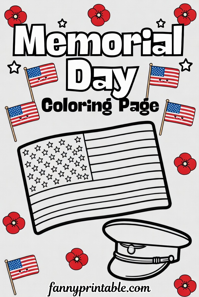 Free Memorial Day Printables For Kindergarten FannyPrintable.Com 4 Free Memorial Day Printables For Kindergarten - FannyPrintable.Com (4)