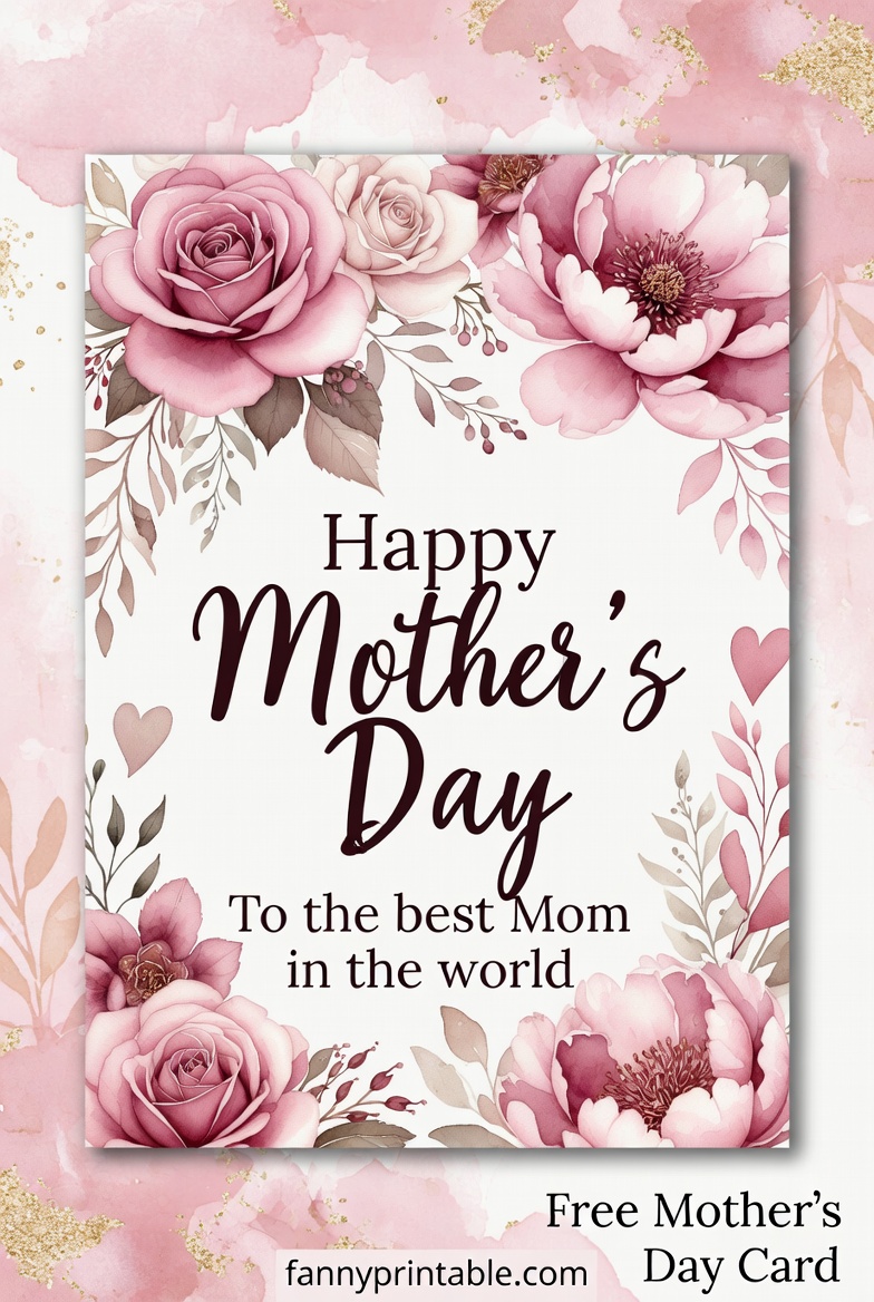 Free Mother's Day Card - Fanny Printable (1)