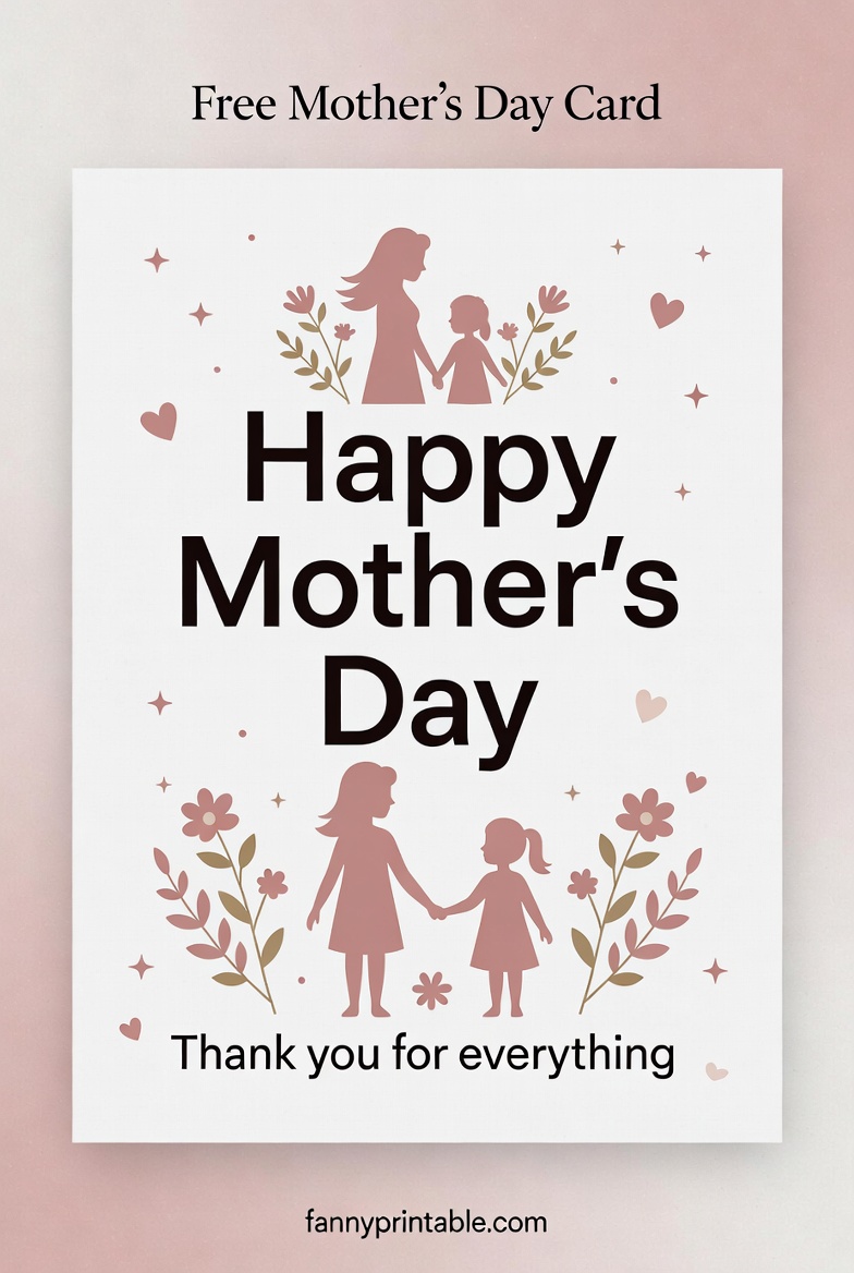 Free Mother's Day Card - Fanny Printable (2)