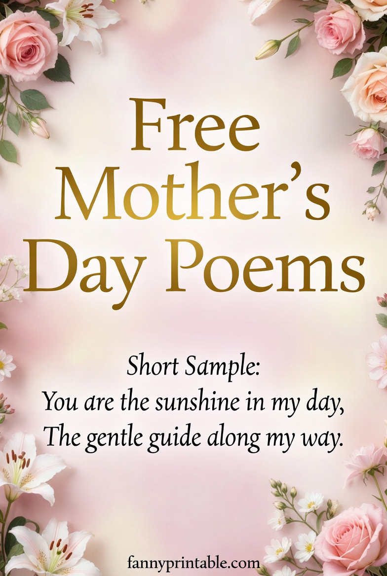 Free Mother's Day Poems - Fanny Printable (2)