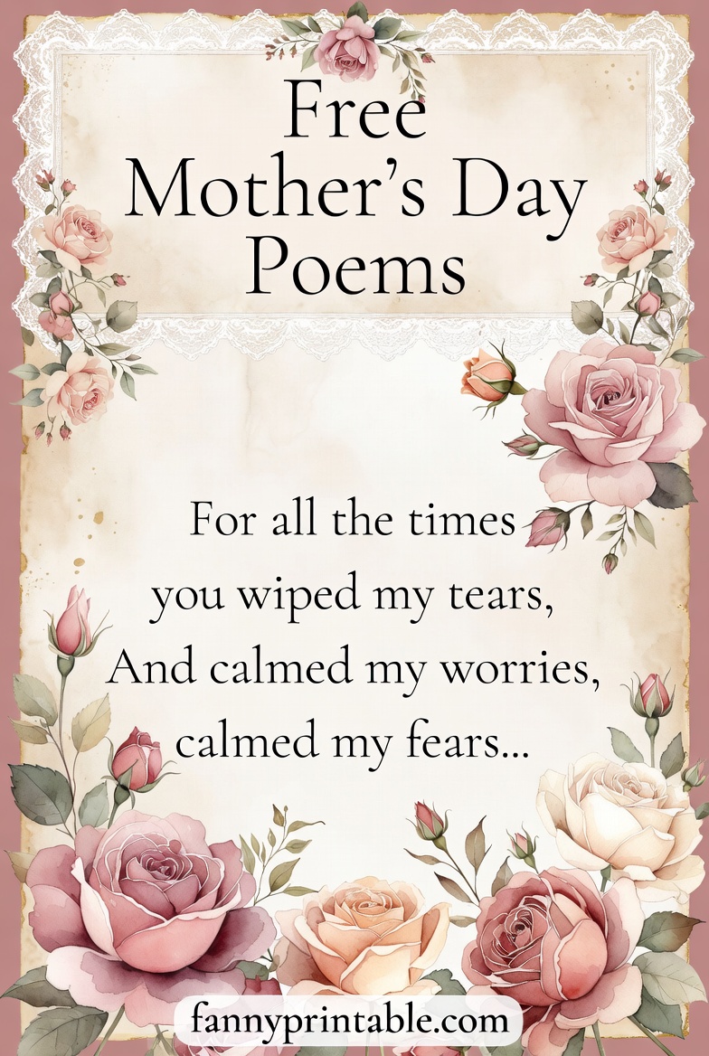 Free Mother's Day Poems - Fanny Printable (4)