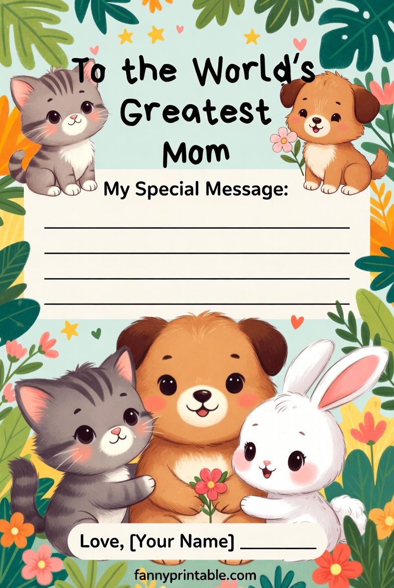 Free Mother's Day Printable For Kids - Fanny Printable (1)