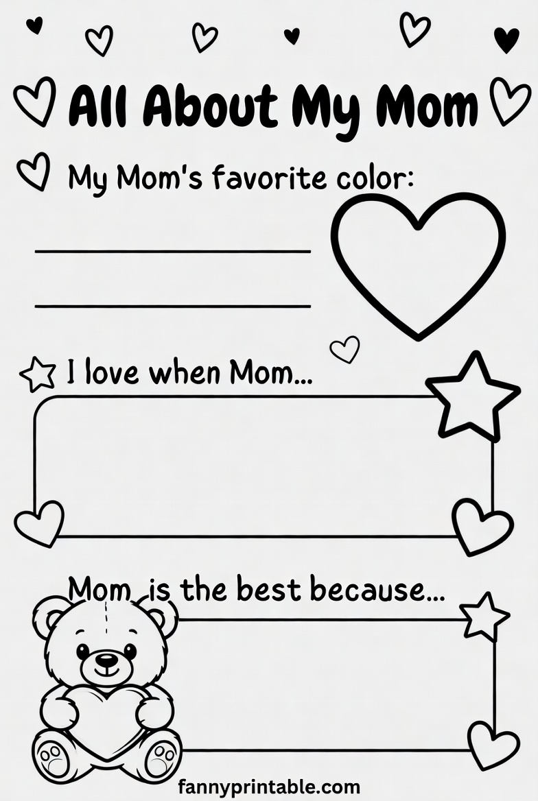 Free Mother's Day Printable For Preschoolers (2)
