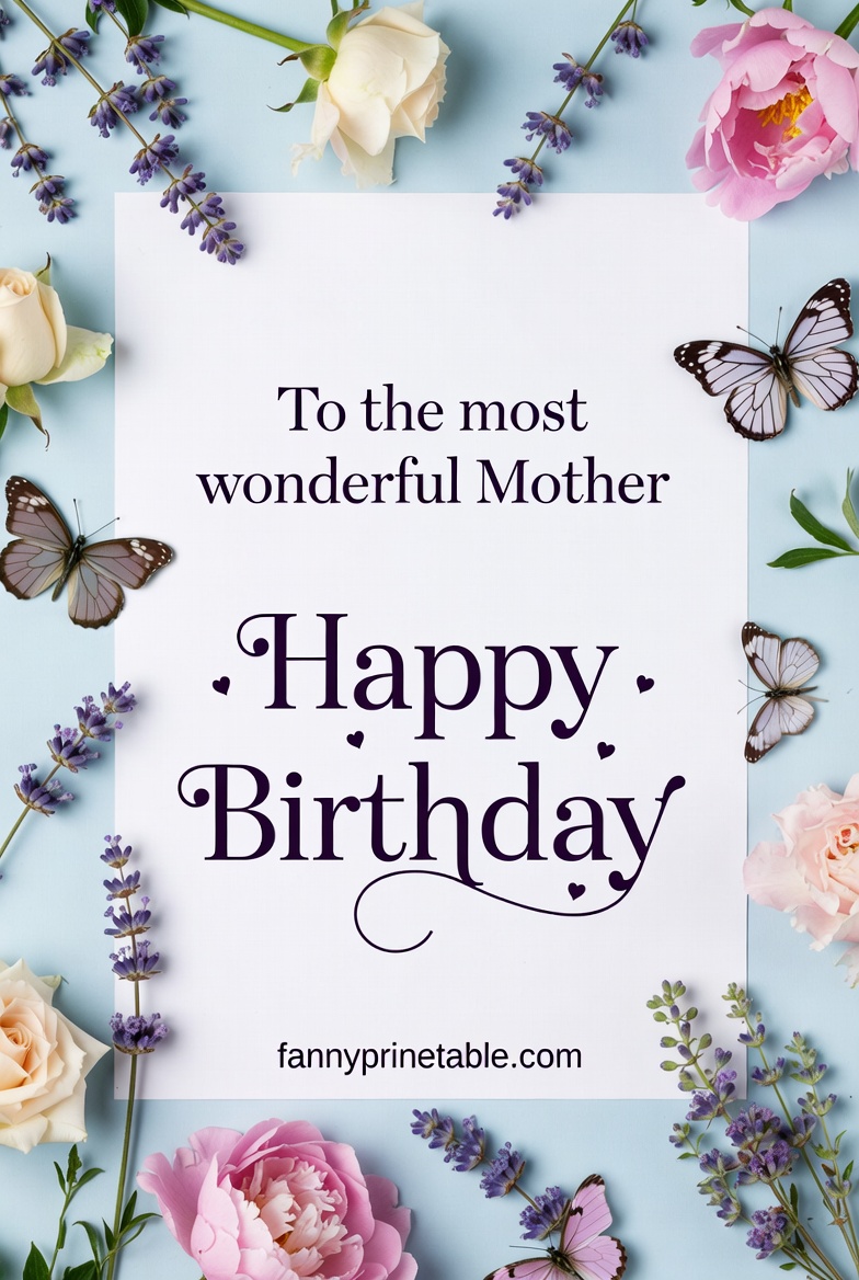 Free Printable Birthday Card For Mother - Fanny Printable (1)