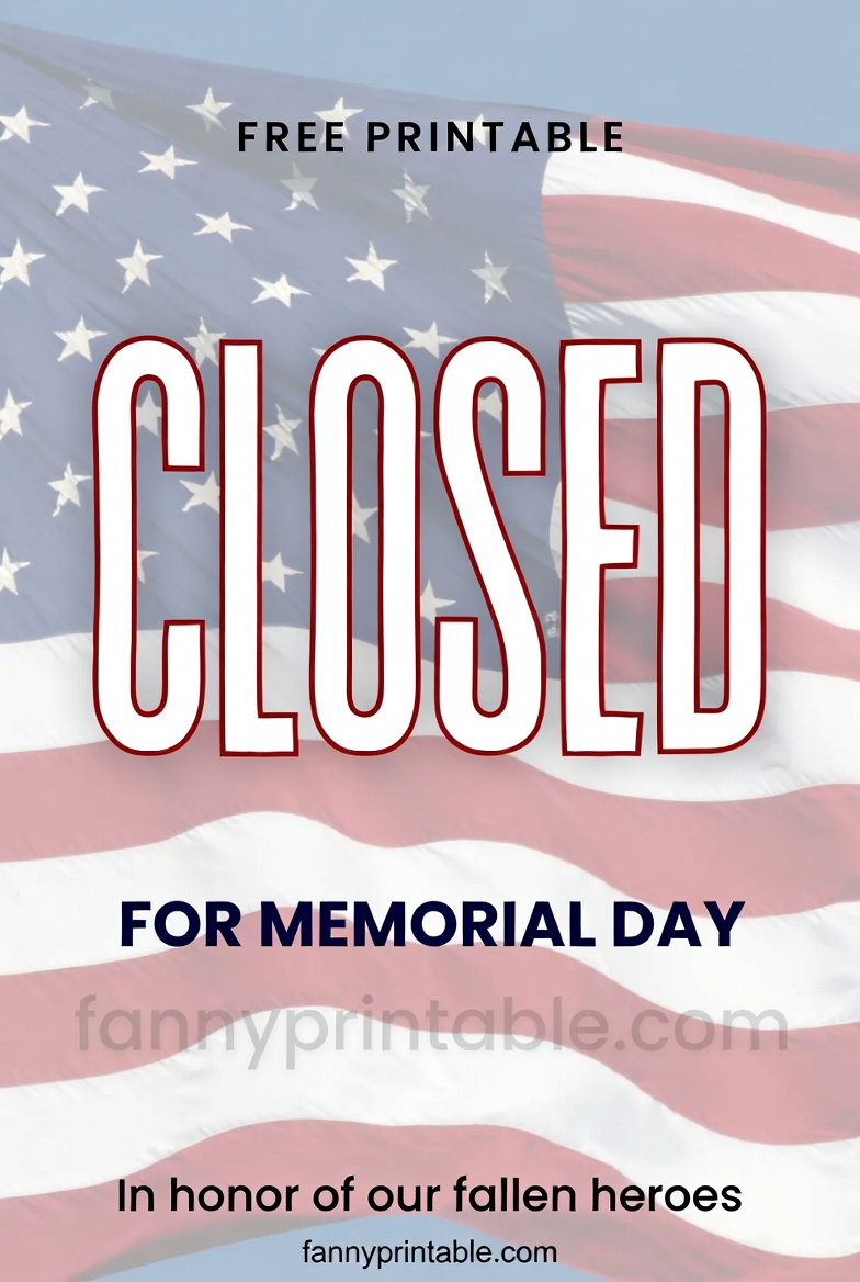 Free Printable Closed For Memorial Day Sign - FannyPrintable.Com (1)