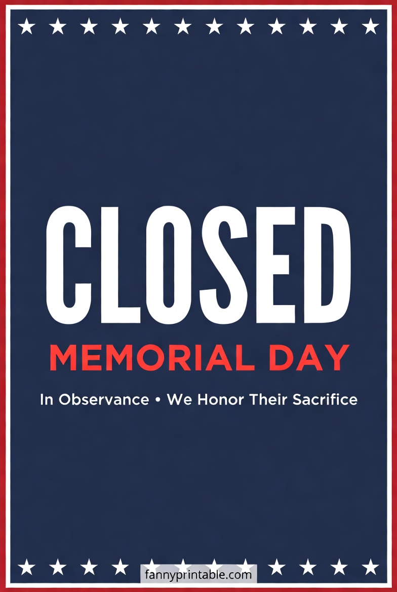 Free Printable Closed Signs For Memorial Day - FannyPrintable.Com (1)