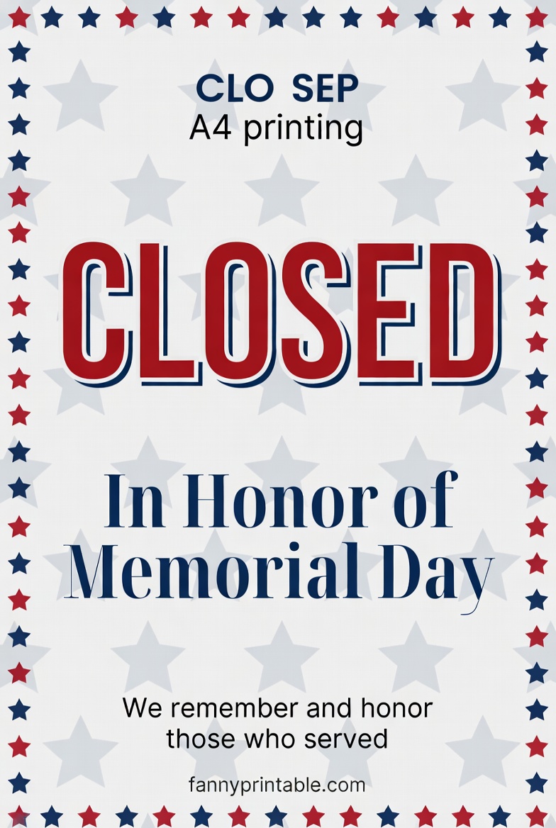 Free Printable Closed Signs For Memorial Day - FannyPrintable.Com (2)