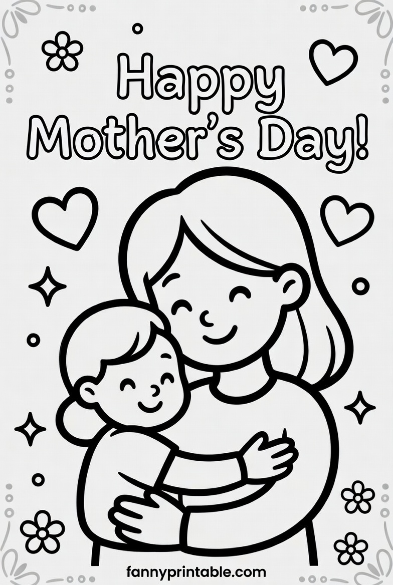 Free Printable Coloring Pages For Mother's Day (1)