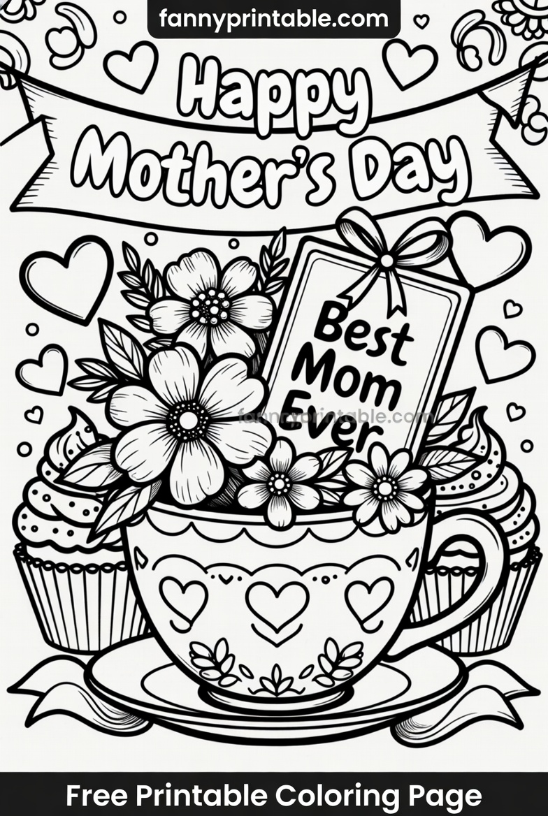 Free Printable Coloring Pages Mothers Day 1 Free Printable Coloring Pages Mother's Day (1)