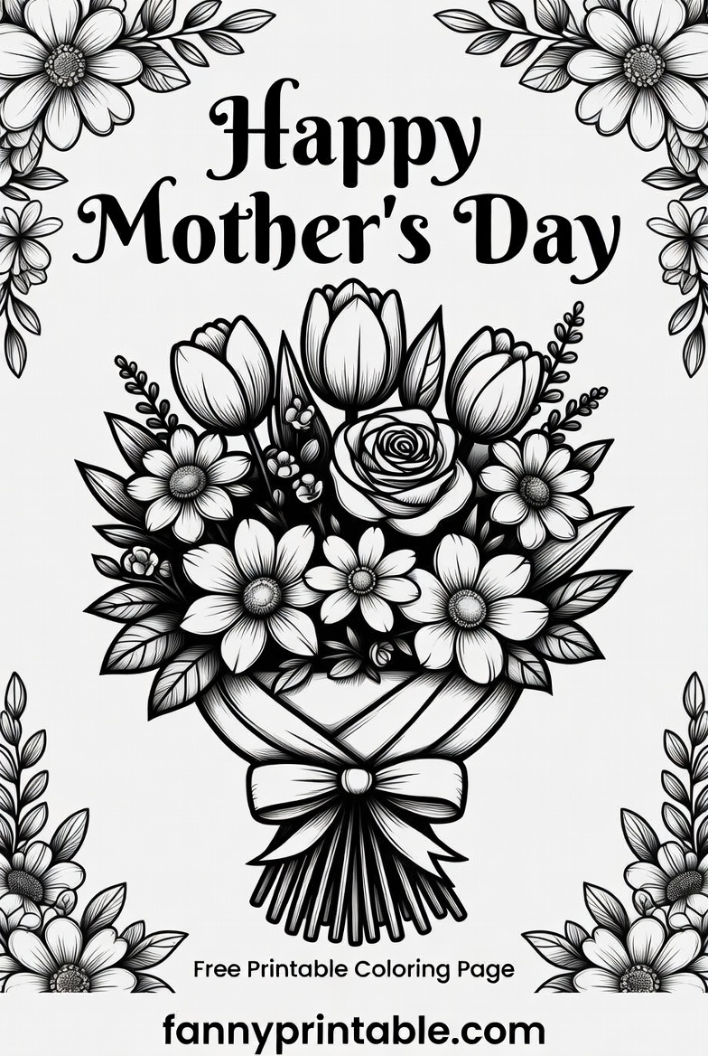 Free Printable Coloring Pages Mothers Day 2 Free Printable Coloring Pages Mother's Day (2)