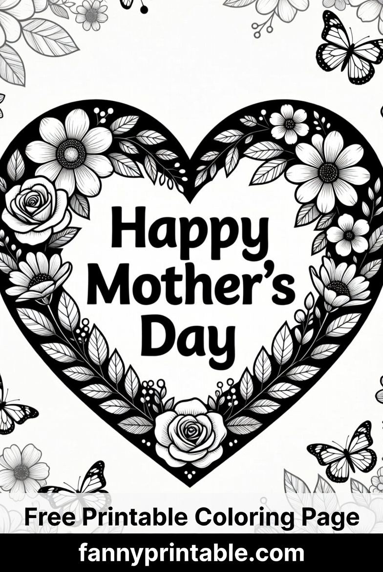 Free Printable Coloring Pages Mothers Day 4 Free Printable Coloring Pages Mother's Day (4)