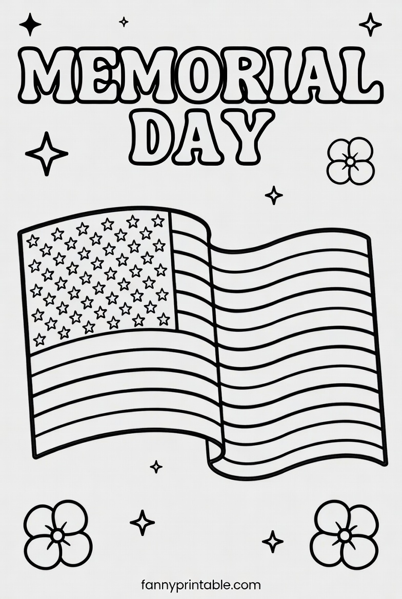 Free Printable Coloring Sheets For Memorial Day - FannyPrintable.Com (1)