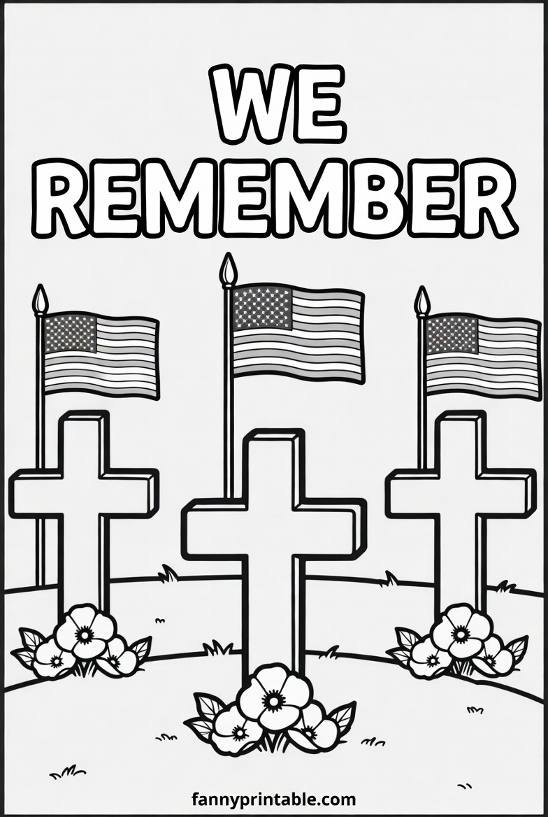 Free Printable Coloring Sheets For Memorial Day - FannyPrintable.Com (3)