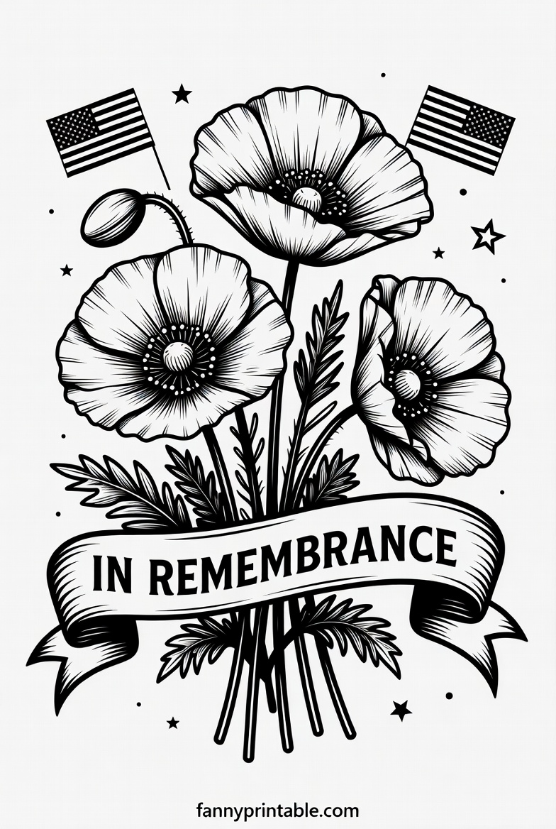 Free Printable Coloring Sheets For Memorial Day - FannyPrintable.Com (4)