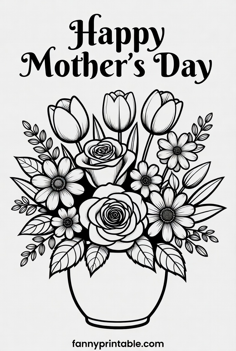 Free Printable Coloring Sheets For Mother's Day - Fanny Printable (2)