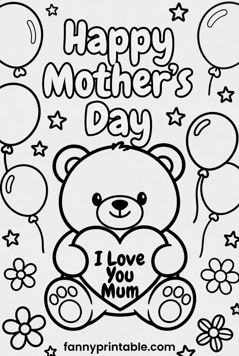 Free Printable Colouring Pages For Mothers Day 4 Free Printable Colouring Pages For Mother's Day (4)
