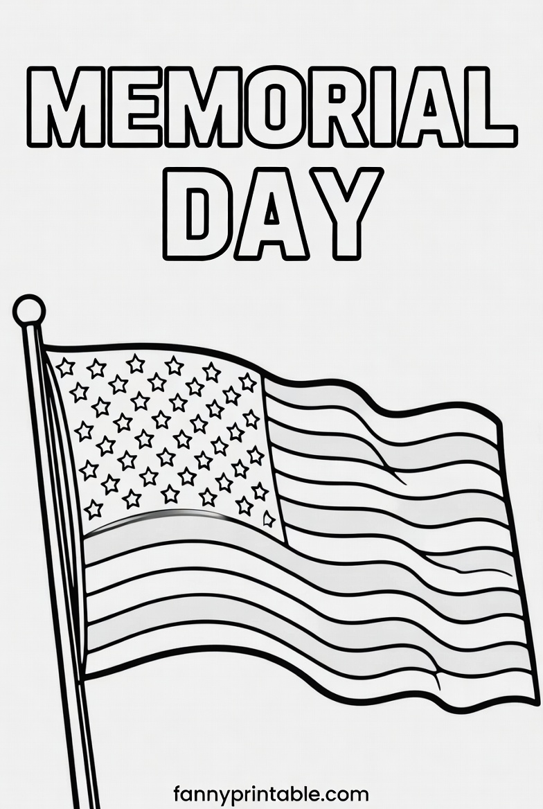 Free Printable Easy Memorial Day Coloring Pages - FannyPrintable.Com (4)