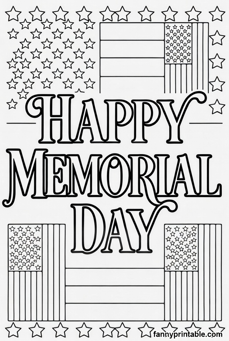 Free Printable Happy Memorial Day Coloring Pages - FannyPrintable.Com (1)