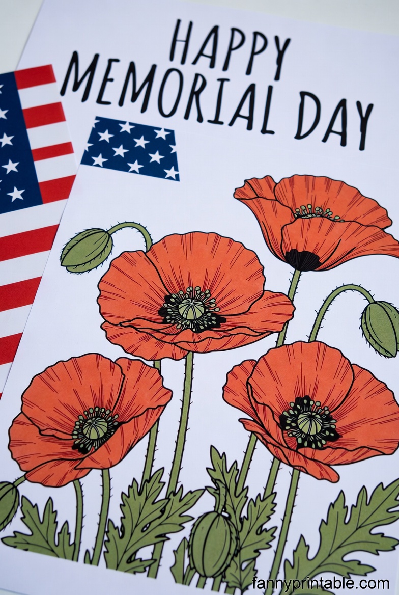 Free Printable Happy Memorial Day Coloring Pages - FannyPrintable.Com (3)
