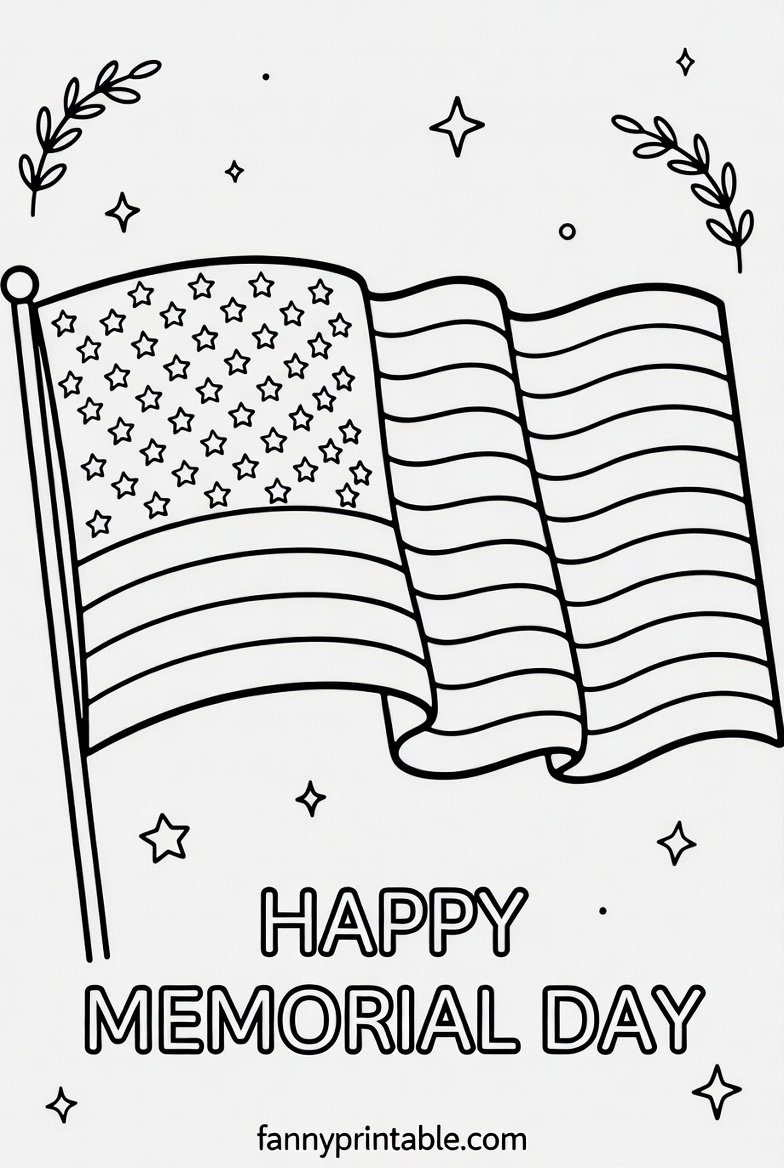 Free Printable Happy Memorial Day Coloring Pages - FannyPrintable.Com (4)