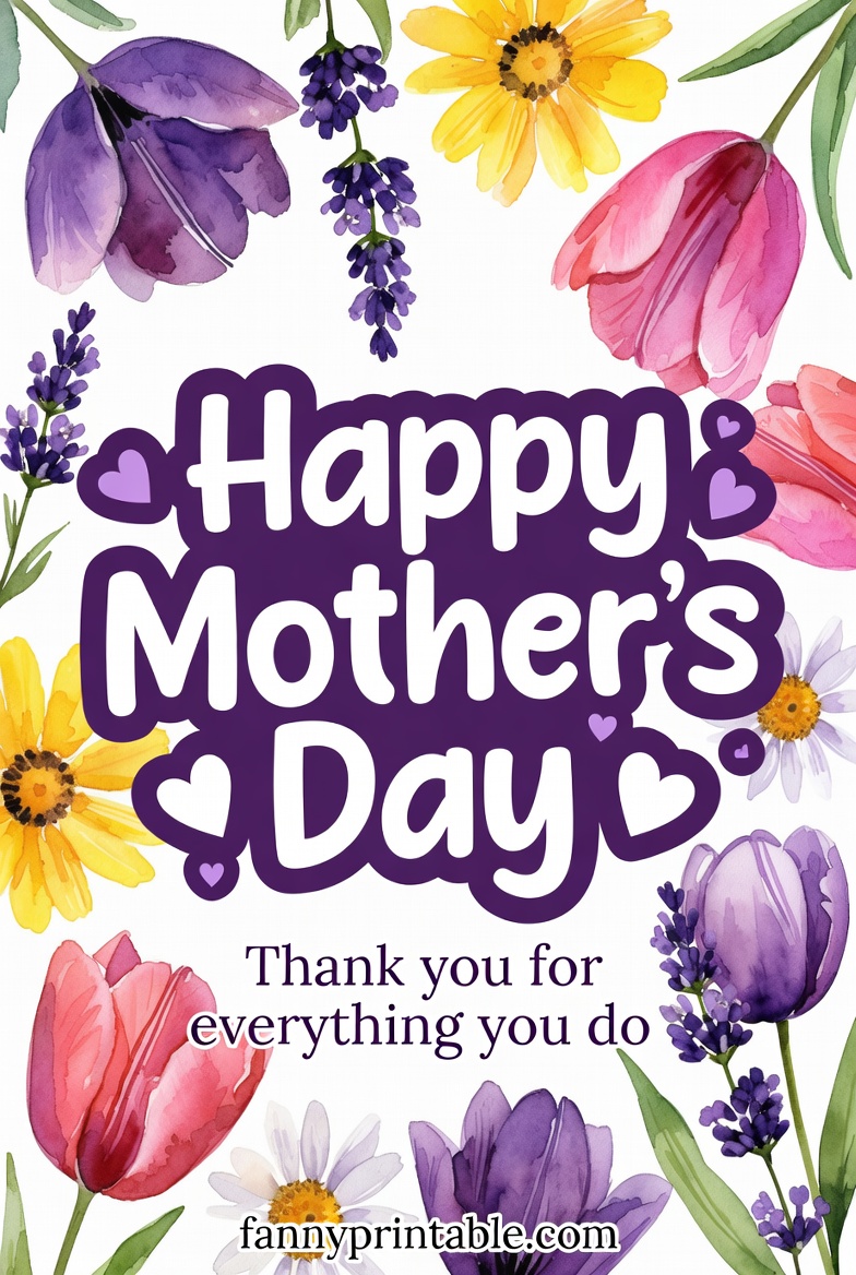 Free Printable Happy Mother's Day Card (2)