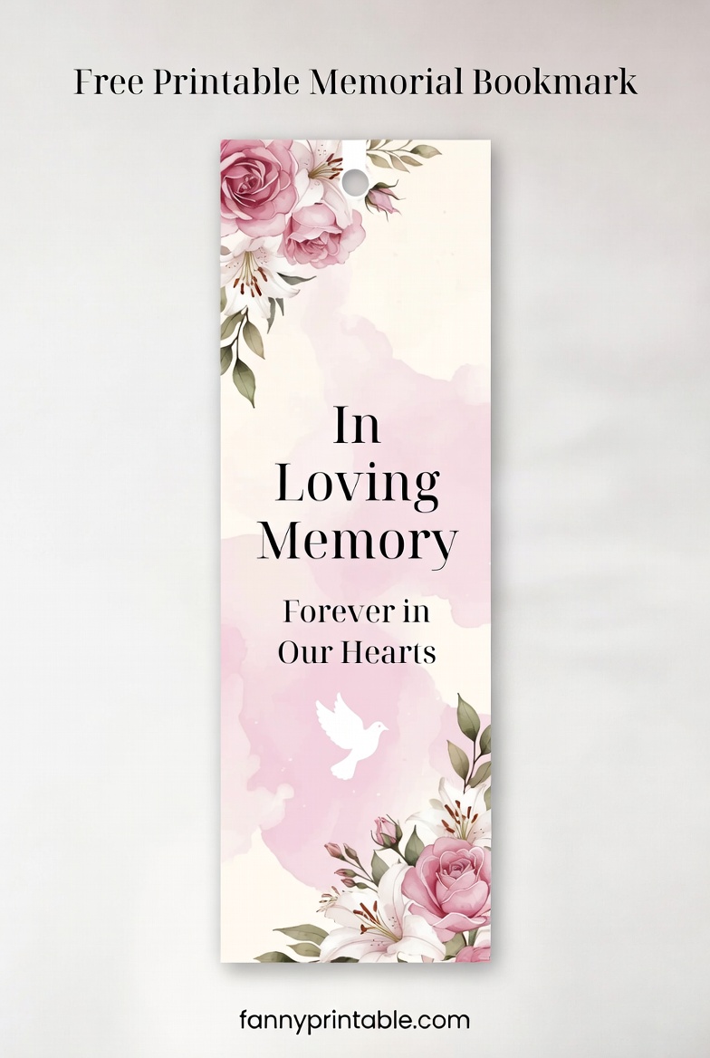 Free Printable Memorial Bookmarks - FannyPrintable.Com (1)