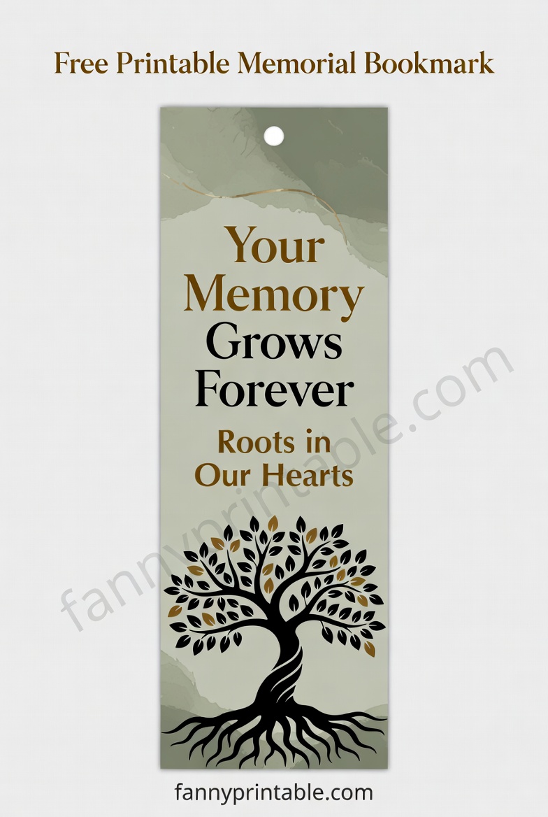 Free Printable Memorial Bookmarks - FannyPrintable.Com (2)
