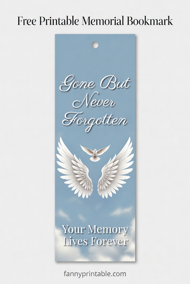 Free Printable Memorial Bookmarks - FannyPrintable.Com (3)