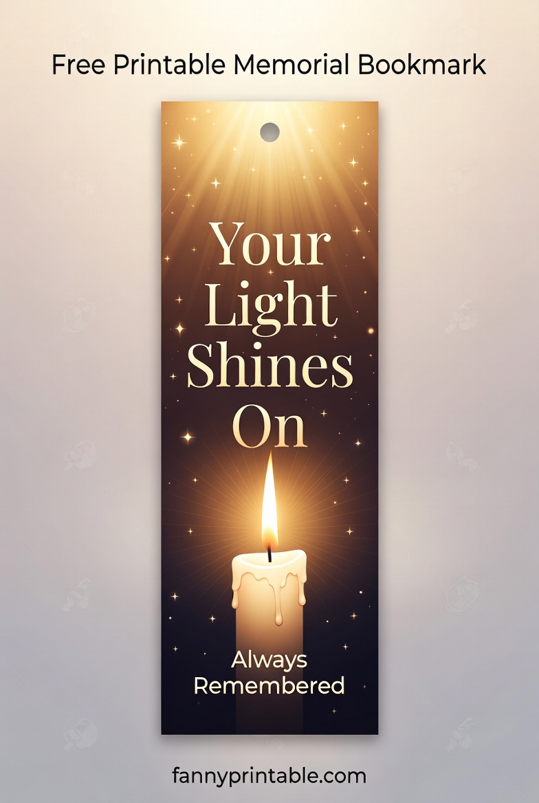 Free Printable Memorial Bookmarks - FannyPrintable.Com (4)