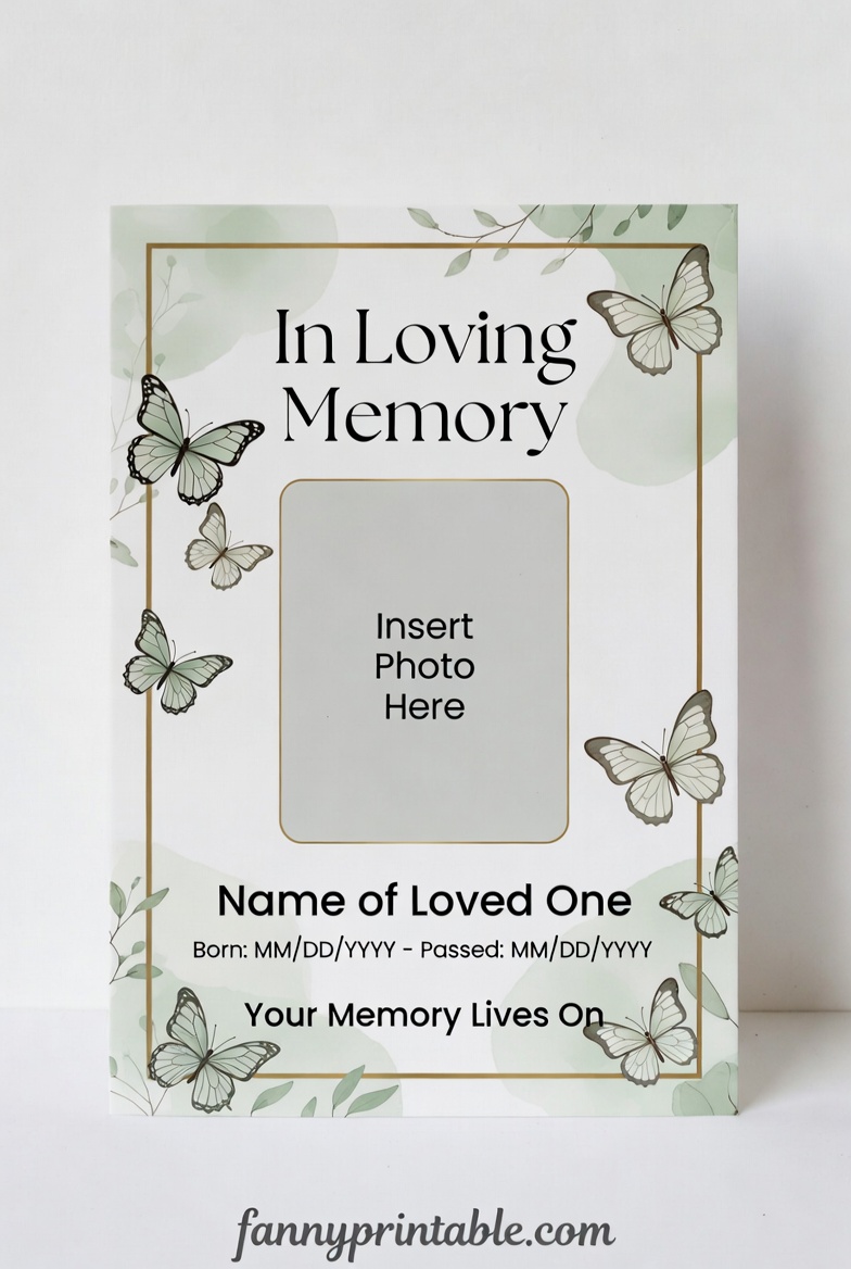 Free Printable Memorial Card Template - FannyPrintable.Com (2)