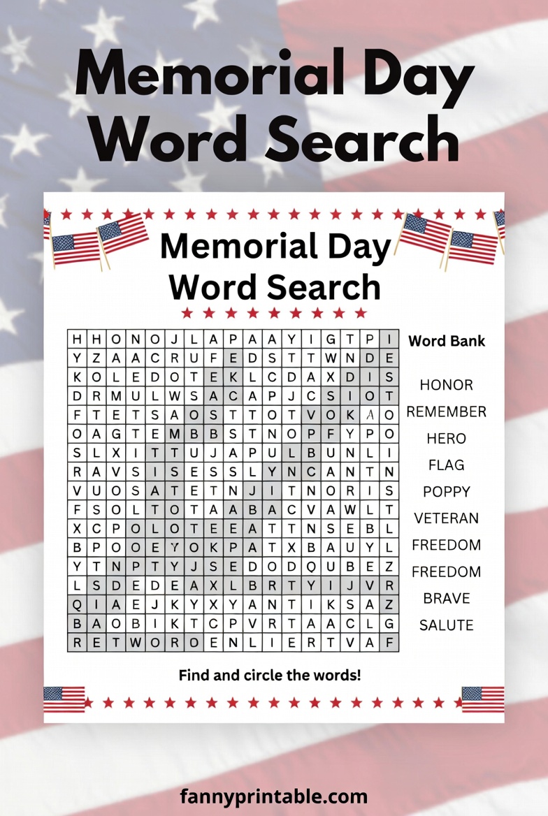 Free Printable Memorial Day Activities - FannyPrintable.Com (4)