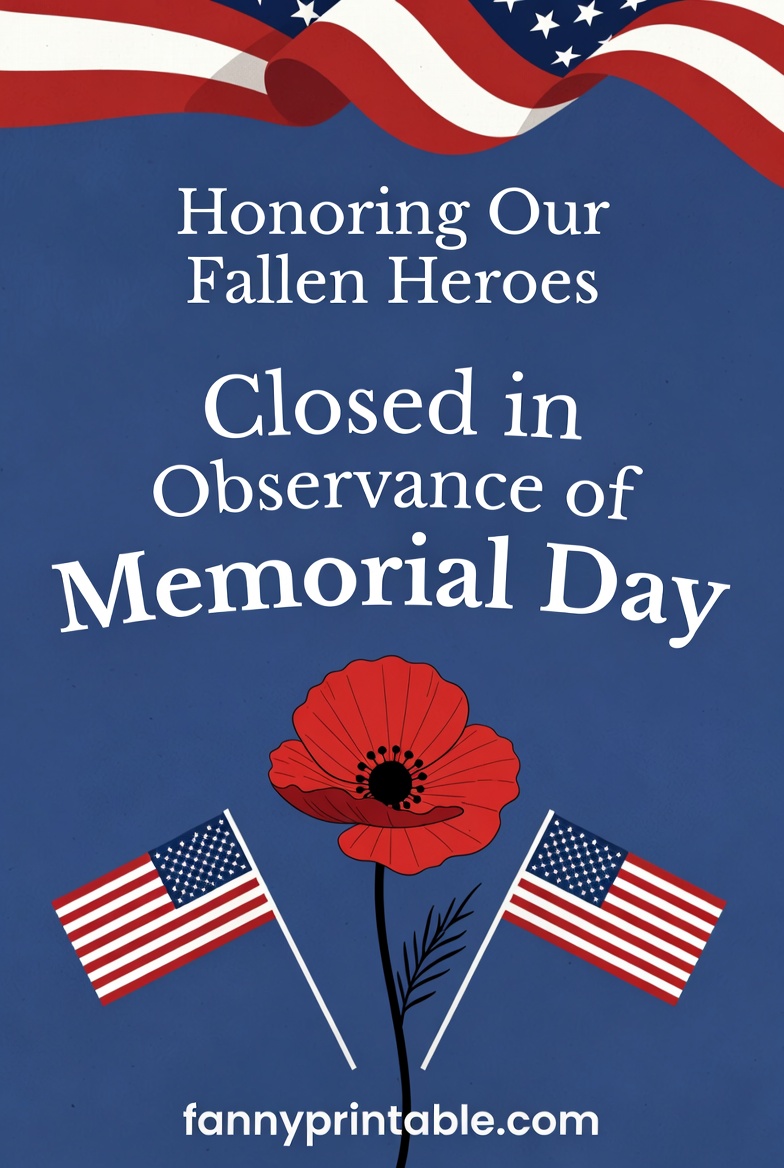 Free Printable Memorial Day Closed Signs For Businesses FannyPrintable.Com 4 Free Printable Memorial Day Closed Signs For Businesses - FannyPrintable.Com (4)