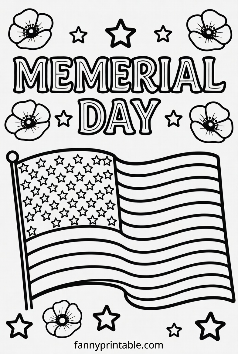 Free Printable Memorial Day Coloring Pages - FannyPrintable.Com (1)