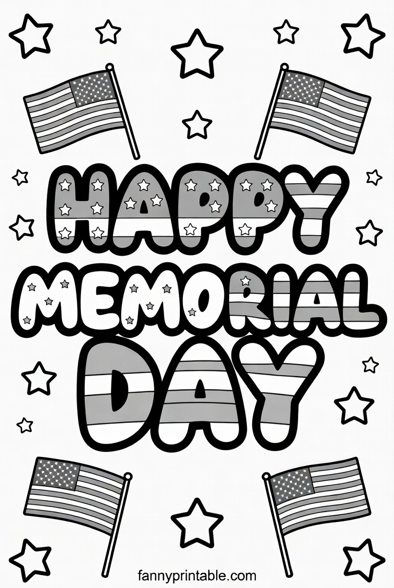 Free Printable Memorial Day Coloring Pages For Kids - FannyPrintable.Com (3)