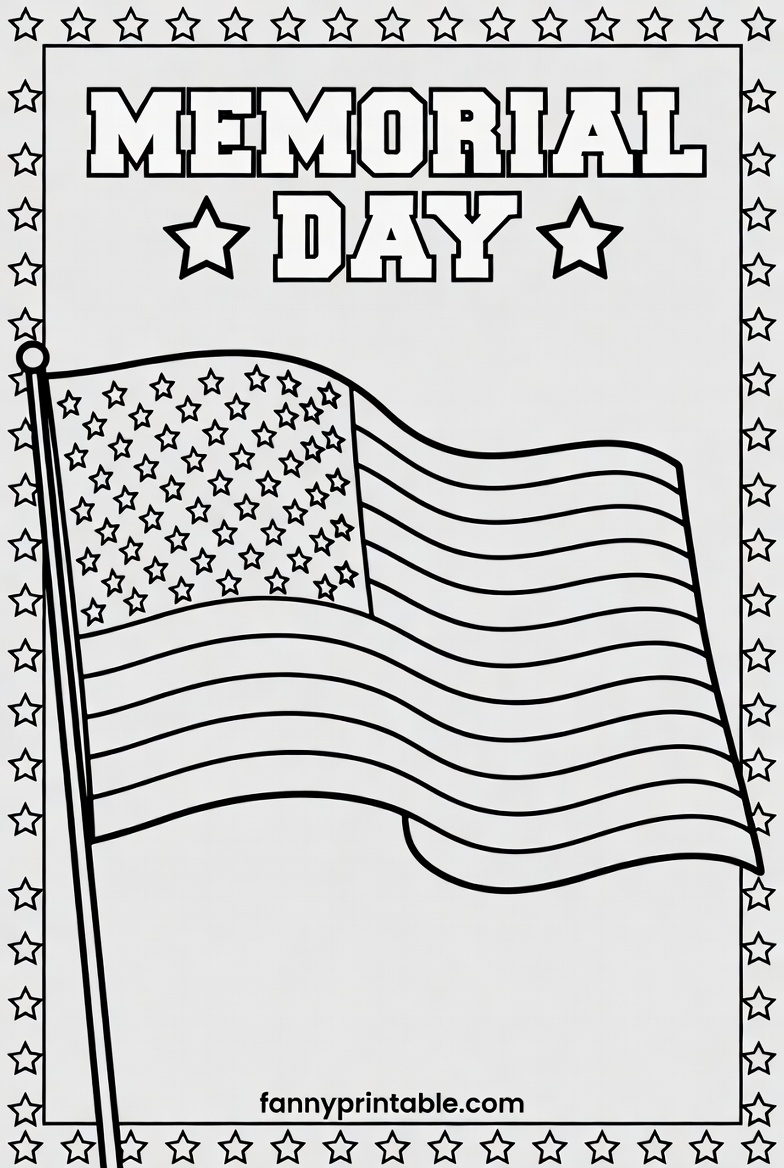 Free Printable Memorial Day Coloring Sheets - FannyPrintable.Com (1)