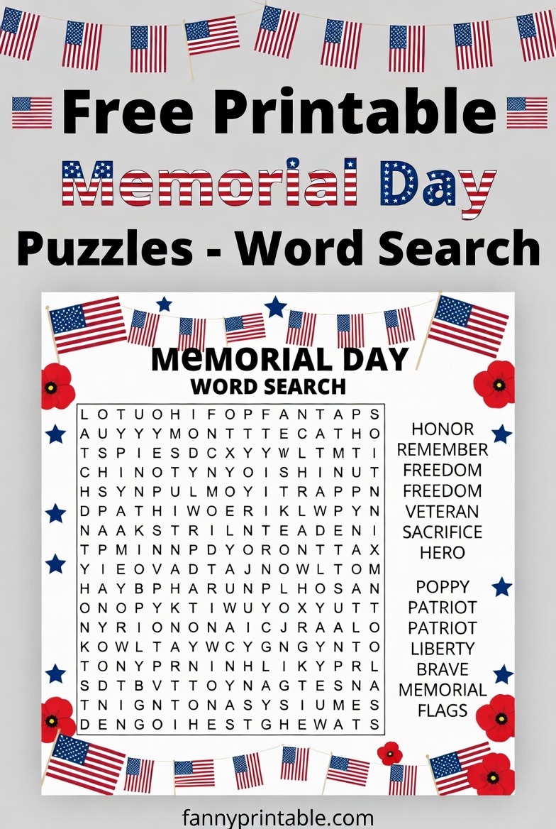 Free Printable Memorial Day Puzzles - FannyPrintable.Com (1)
