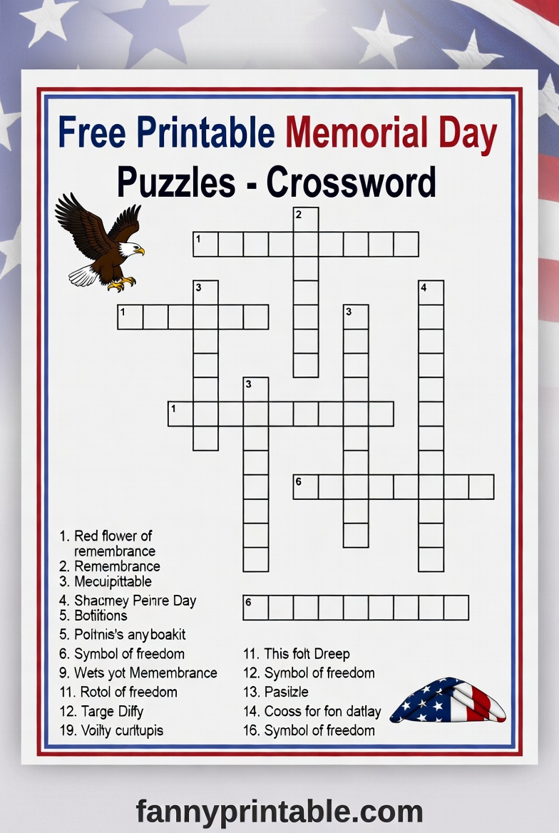 Free Printable Memorial Day Puzzles - FannyPrintable.Com (3)