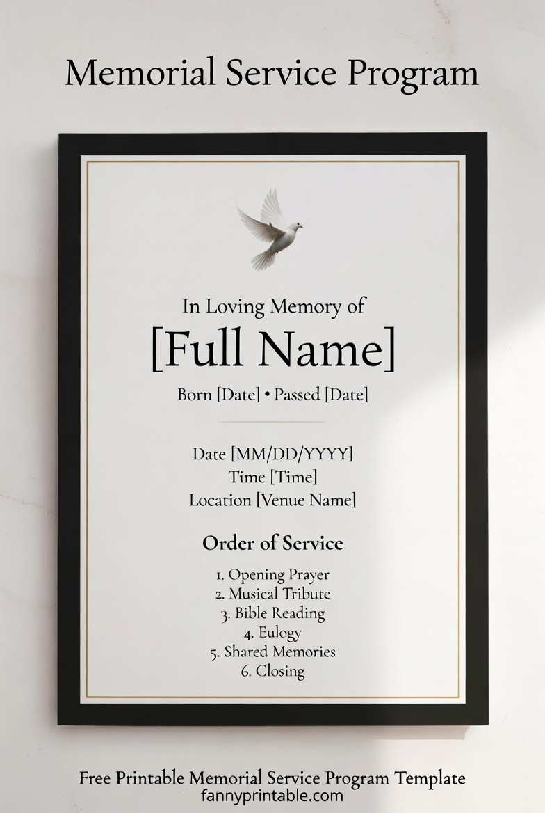 Free Printable Memorial Service Program Template - FannyPrintable.Com (3)