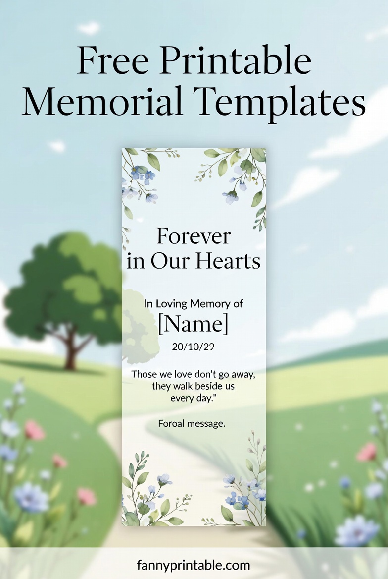Free Printable Memorial Templates - FannyPrintable.Com (2)