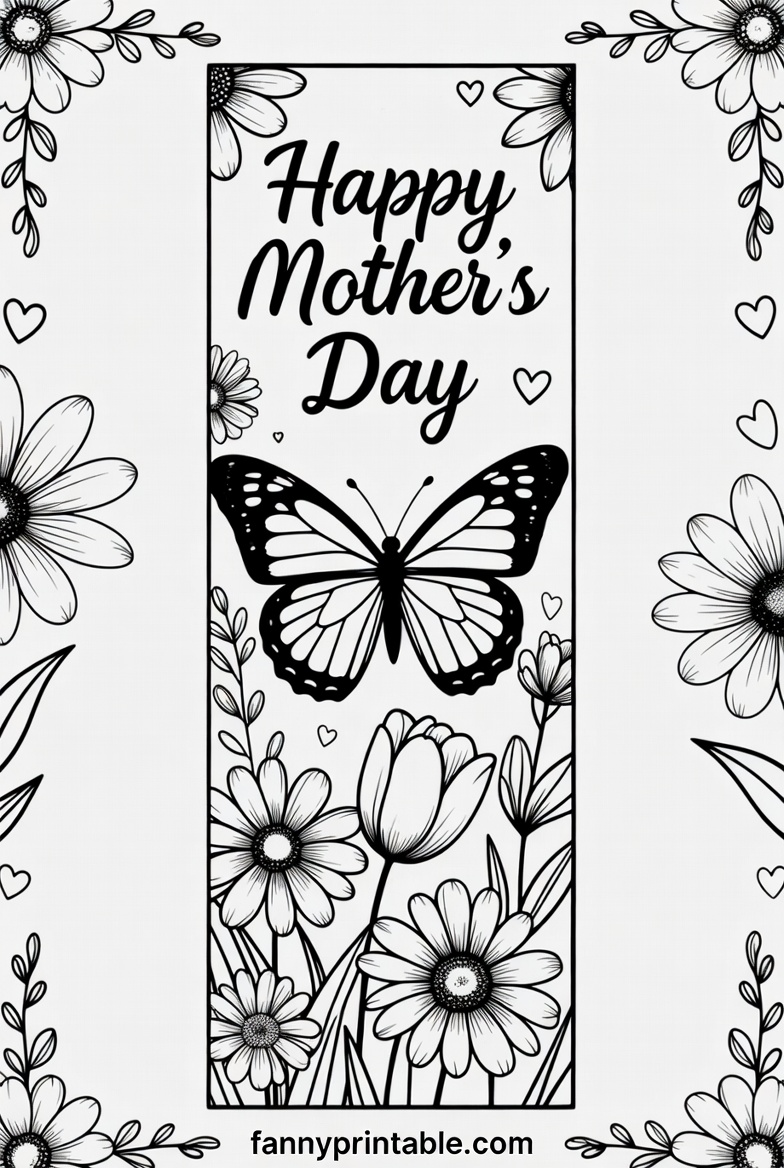 Free Printable Mother's Day Bookmarks To Color (2)